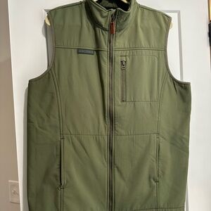 Men's Olive Green Softshell Vest